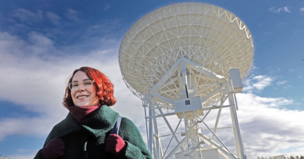 Dr. Agata Karska from the Institute of Astronomy at the Faculty of Physics, Astronomy and Informatics, NCU