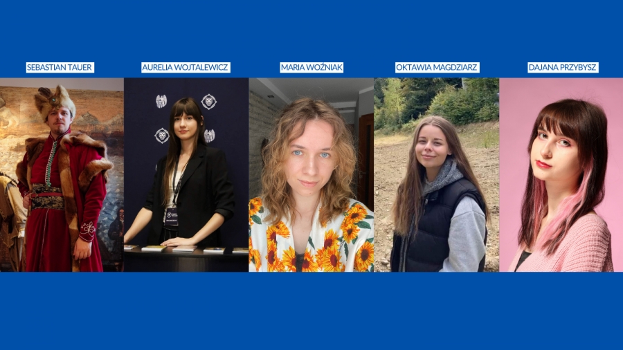 Sebastian Tauer, Aurelia Wojtalewicz, Maria Woźniak, Oktawia Magdziarz, Dajana Przybysz 