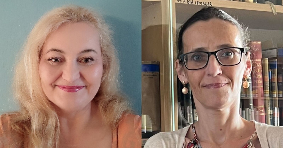 Dwa zdjęcia portretowe prof. Tarnowskiej i mgr Gerc złączone w kolażu