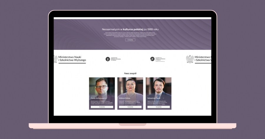 Zrzut ekranu strony internetowej neosarmatyzm.umk.pl